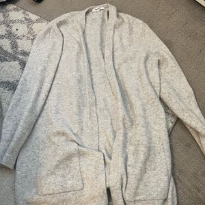 Madewell Gray Cardigan Sweater with Pockets